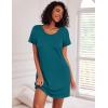 Ekouaer Nightgowns for Women Cotton Night Gown 3 Pack Sleep Shirts Short Sleeve Nightshirt Soft Sleepwear Nightdress(Black/Navy Blue/Blue Green)