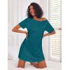 Ekouaer Nightgowns for Women Cotton Night Gown 3 Pack Sleep Shirts Short Sleeve Nightshirt Soft Sleepwear Nightdress(Black/Navy Blue/Blue Green)