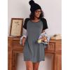 Ekouaer Nightgowns for Women Cotton Night Gown 3 Pack Sleep Shirts Short Sleeve Nightshirt Soft Sleepwear Nightdress(Black/Navy Blue/Dark Grey)