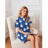 Ekouaer Nightgowns for Women Cotton Sleep Shirts Tshirt Nightshirt Casual Sleepdress Pullover Dress with Pockets S-3XL(Leopard Flower)