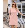 Ekouaer Nightgowns for Women Cotton Sleep Shirts Tshirt Nightshirt Casual Sleepdress Pullover Dress with Pockets S-3XL(Light Pink)