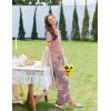 Ekouaer Pajama Sets for Women Short Sleeve Pj Set V Neck Sleepwear Chest Pocket with Long Pants Casual Loose Loungewear(Mauve Floral)