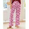 Ekouaer Pajama Sets for Women Short Sleeve Pj Set V Neck Sleepwear Chest Pocket with Long Pants Casual Loose Loungewear(Pink Love Letter Lips)