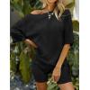 Ekouaer Pajamas 2 Piece Lounge Sets Ribbed Knit Matching Outfits T-shirt Biker Shorts Sleepwear Loungewear Sweatsuits(Black)