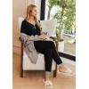 Ekouaer Pajamas for Women Set 2 Piece Lounge Set Short Sleeve Pjs Joggers Long Pants Sleepwear with Pockets(Black)