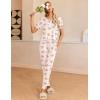 Ekouaer Pajamas for Women Set 2 Piece Lounge Set Short Sleeve Pjs Joggers Long Pants Sleepwear with Pockets(Champagne Teddy)