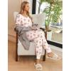 Ekouaer Pajamas for Women Set 2 Piece Lounge Set Short Sleeve Pjs Joggers Long Pants Sleepwear with Pockets(Champagne Teddy)