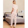 Ekouaer Pajamas for Women Set 2 Piece Lounge Set Short Sleeve Pjs Joggers Long Pants Sleepwear with Pockets(Champagne Teddy)