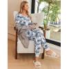 Ekouaer Pajamas for Women Set 2 Piece Lounge Set Short Sleeve Pjs Joggers Long Pants Sleepwear with Pockets(Gery Cat)