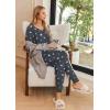 Ekouaer Pajamas for Women Set 2 Piece Lounge Set Short Sleeve Pjs Joggers Long Pants Sleepwear with Pockets(Grey Stars)