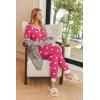 Ekouaer Pajamas for Women Set 2 Piece Lounge Set Short Sleeve Pjs Joggers Long Pants Sleepwear with Pockets(Pink Heart)