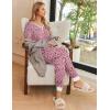 Ekouaer Pajamas for Women Set 2 Piece Lounge Set Short Sleeve Pjs Joggers Long Pants Sleepwear with Pockets(Pink Love Leopard)