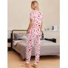 Ekouaer Pajamas for Women Set 2 Piece Lounge Set Short Sleeve Pjs Joggers Long Pants Sleepwear with Pockets(Pink-love)