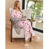 Ekouaer Pajamas for Women Set 2 Piece Lounge Set Short Sleeve Pjs Joggers Long Pants Sleepwear with Pockets(Pink-love)