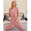 Ekouaer Pajamas for Women Set 2 Piece Lounge Set Short Sleeve Pjs Joggers Long Pants Sleepwear with Pockets(Red Stripe)