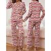 Ekouaer Pajamas for Women Set Button Down Pj Long Sleeve Shirt and Pants Lounge Sets Fall Sleepwear with Pockets(Striped Teddy)