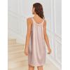 Ekouaer Silky Satin Nightgown for Women Sleeveless Sleepwear Tank O Neck Night Shirts Pleated Sleepshirt Casual Dress S-3XL(Champagne)