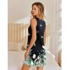 Ekouaer Tank Nightgowns for Women 2 Pack Sexy Night Gown Sleeveless Sleepwear Soft Sleep Dress Button Sleepshirt(Black+floral Black)