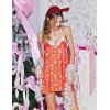 Ekouaer Women Lace Nightgown Sexy Spaghetti Strap Cami Sleeveless Chemise Sleepwear Sleep Dress(Christmas Print)