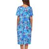 Ekouaer Women’s House Dress with Pockets(Aqua Multi)
