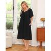 Ekouaer Women’s House Dress with Pockets(Black)