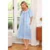 Ekouaer Women’s House Dress with Pockets(Blue White Floral)