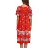 Ekouaer Women’s House Dress with Pockets(Christmas Print)