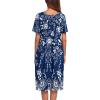 Ekouaer Women’s House Dress with Pockets(Evening Blue Vines)