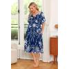 Ekouaer Women’s House Dress with Pockets(Evening Blue Vines)