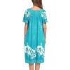 Ekouaer Women’s House Dress with Pockets(Green White Floral)
