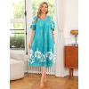 Ekouaer Women’s House Dress with Pockets(Green White Floral)