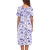 Ekouaer Women’s House Dress with Pockets(Purple White Floral)