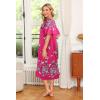 Ekouaer Women’s House Dress with Pockets(Rose Red Butterfly)