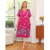 Ekouaer Women’s House Dress with Pockets(Rose Red Butterfly)