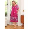 Ekouaer Women’s House Dress with Pockets(Rose Red Butterfly)