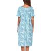 Ekouaer Women’s House Dress with Pockets(Turquoise Floral)