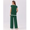 Ekouaer Womens Matching Sets Knit Sweater Sets 2 Pieces Outfits Pullover Tops Wide Legs Pants Lounge Set(Bright Green)