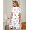 Ekouaer Women’s Nightgown Short Sleeve Sleepwear Comfy Sleepshirts Pleated Scoopneck Nightshirt S-XXXL(Hydrangea)