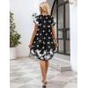 Ekouaer Womens Nightgown Soft Sleepwear Pleated Sleepshirt Sleep Dress Short Sleeve Nightdress S-3XL(Black White Butterfly)