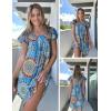 Ekouaer Womens Nightgown Soft Sleepwear Pleated Sleepshirt Sleep Dress Short Sleeve Nightdress S-3XL(Mandala)
