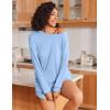 Ekouaer Womens Pajama Sets 2 Piece Lounge Set Casual Long Sleeve Loungewear Matching Sleepwear(Baby Blue)