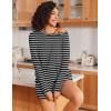 Ekouaer Womens Pajama Sets 2 Piece Lounge Set Casual Long Sleeve Loungewear Matching Sleepwear(Black and White Stripes)