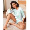 Ekouaer Womens Pajama Sets 2 Piece Lounge Set Casual Long Sleeve Loungewear Matching Sleepwear(Green Tie-dye)