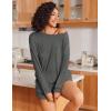 Ekouaer Womens Pajama Sets 2 Piece Lounge Set Casual Long Sleeve Loungewear Matching Sleepwear(Grey)