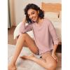 Ekouaer Womens Pajama Sets 2 Piece Lounge Set Casual Long Sleeve Loungewear Matching Sleepwear(Pink Plaid)