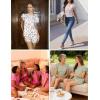 Ekouaer Womens Pajama Sets 2 Piece Ruffle Sleeves Top and Shorts Pjs Soft Sleepwear Casual Lounge Set with Pockets(Flower)