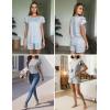 Ekouaer Womens Pajama Sets 2 Piece Ruffle Sleeves Top and Shorts Pjs Soft Sleepwear Casual Lounge Set with Pockets(Light Gray)