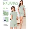 Ekouaer Womens Pajama Sets 2 Piece Ruffle Sleeves Top and Shorts Pjs Soft Sleepwear Casual Lounge Set with Pockets(Sage Green)