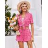 Ekouaer Womens Pajama Sets Button Down Short Sleeve Top and Shorts Cute Pjs Sets Sleepwear(Hot Pink Leopard)