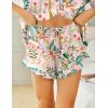 Ekouaer Womens Pajama Sets Button Down Short Sleeve Top and Shorts Cute Pjs Sets Sleepwear(Summer Plants)